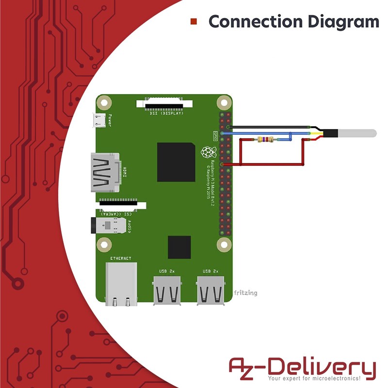 AZDelivery 1 m Cable DS18B20 Parent