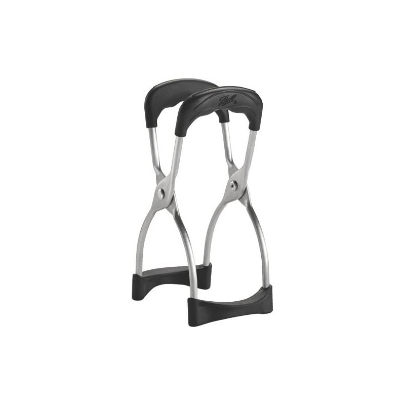 Ball Secure-Grip Canning Jar Lifter Tongs, Black, (Pack of 2)