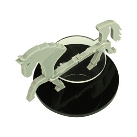LITKO Character Mount | Warhorse | Role-Playing Games | Compatible with Dungeons & Dragons and Pathfinder Games (Grey, 50mm Round Base)