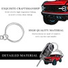 JUSTTOP Car Keychain, Bronco Key Chain Metal Key Fob, Cool
