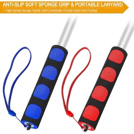 Handheld Telescoping Flag Poles,Telescopic Flag Pole Tour Guide Banner Flag Pole,Tour Guide Flag Pole Teaching Pointer Stick-3 Pcs