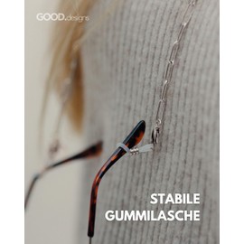 GD GOOD.designs Women's Glasses Chain Silver (75 cm) Waterproof Stainless Steel Strap Silver Link Chain for Sunglasses