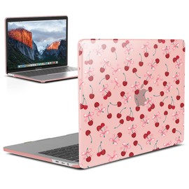 IBENZER Compatible with 2024 2023 M2 MacBook Pro 13 Inch Case 2024-2016 M1 A2338 A2289 A2251 A2159 A1989 A1706 A1708, Hard Shell Case for Mac Pro 13, Cherry, MT13-CHRY