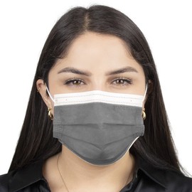 LYTIO 4 Ply Face Mask ASTM Level 3 Disposable Unisex Breathable Soft and Skin-Friendly Made in the USA (50 Pieces, Adult, Graphite Gray)
