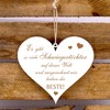 Heart Sign Engraved with Saying "Wir haben die Beste Schwiegertochter"