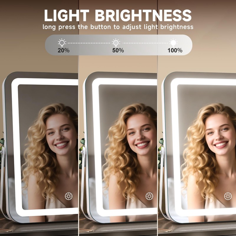 MINISO LED Vanity Mirror with Bluetooth Speaker, 9.8" x 11.8"