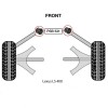 PSBushings 2x Lexus LS 400 (95-00) Front Strut Rod Polyurethane