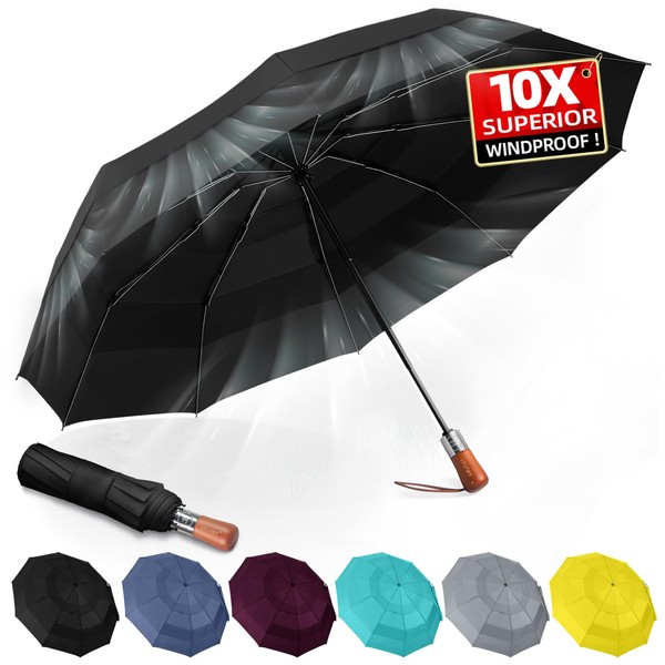 LFLFWY Compact Umbrella Windproof Strong - Large Unbreakable Automatic and
