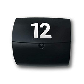 House Number Sticker "2" for Letterboxes, Front Doors and Wheelie Bins, Silver White Reflective, UV-Stable and Weatherproof, Suitable for Slight Curves, High-Performance Film in Accordance with ECE