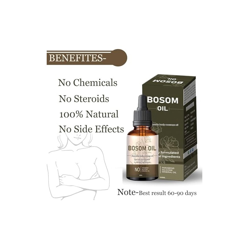  Breast Massage Oil for Women 100% Natural Ingredients -30ml