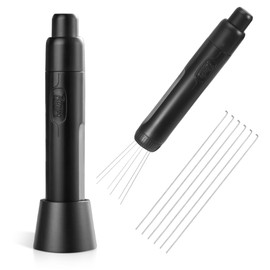 sdhiiolp Wdt Tool Espresso Needle Pen Design Coffee Distributor with 8 Replacement Needles Espresso Distributor with Magnetic Stand Coffee Distributor Espresso Accessories Black