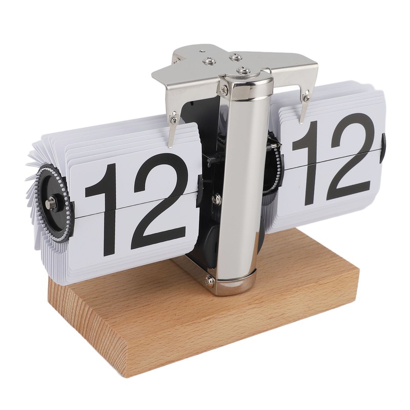 Retro Digital Flip Down Clock Flip Desk Clock Mechanical Battery