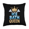 Funny Ice Bath Queen Ice Swimming Cold Plunge Enthusiast Throw
