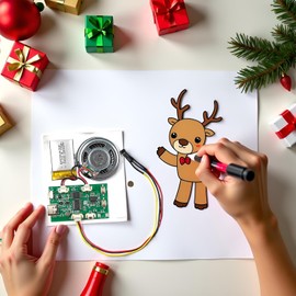 Gikfun Magnetic Activated Music Module | DIY Recordable Sound Chip | 16MB MultiPlay MP3 Recorder for Crafts, Gifts & Home Decor EK8491