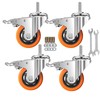 Stem Caster Wheels Heavy Duty Casters PVC M8-1.25x1″ (Stem Diameter