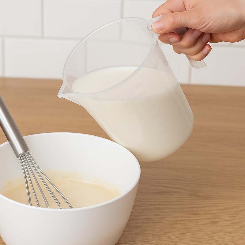 2L Clear Plastic Measuring Jug – BPA Free Multi-Scale Measurement