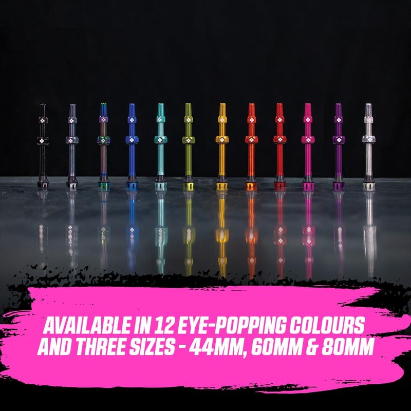 Muc-Off Tubeless Valves V2 – 44mm Black | 4X 7075