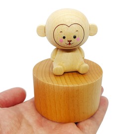 LILYXIN Cute Little Monkey Mini Music Box, Little Animals Wooden Mechanical Music Box, The Music Box Gift That Sings Canon, Best Gift for Boy Girl Friends Singing Music Gift Box