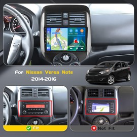 [4+64G] Inefala Android Car Stereo for Nissan Versa Note 2014-2018 with Wireless Carplay Android Auto, 9 Inch HD Touchscreen Radio with WiFi GPS Bluetooth5.0 FM/RDS 32EQ SWC Backup Camera MIC