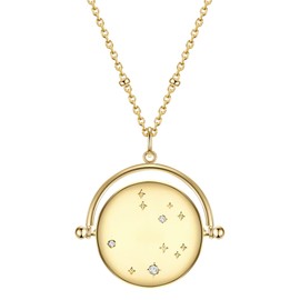 Glanzstücke München Women's Necklace with Pendant 925 Sterling Silver with Zirconia Diamond Cut, Silver, Cubic Zirconia