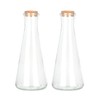 Magic Season Decorative Glass Bottles with Cork Stoppers (350 ml
