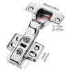 Luokim 2pcs Half Overlay Cabinet Hinge Frameless Concealed Door Hinges