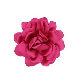 Dainty Satin Fabric Rose Flower Brooch Pin for Women Elegant Silk Camellia Brooch Extra Large Big Camellia Flower Brooch Lapel Pins Hair Clip Pins Wedding Party Dance Banquet Clothes Accessories Jewelry Gifts (Hot Pink)