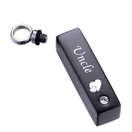 MEMORIALU Cremation Jewelry Urn Necklaces for Ashes Keepsake Memorial Pendant Necklace (Uncle)