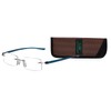 Select-A-Vision Flex 2 Lightweight Flexible Rimless Readers, Blue, 3.00