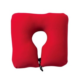 MOGU(モグ) ビーズクッション レッド 枕 ポータブルネックピロー (全長約30㎝)