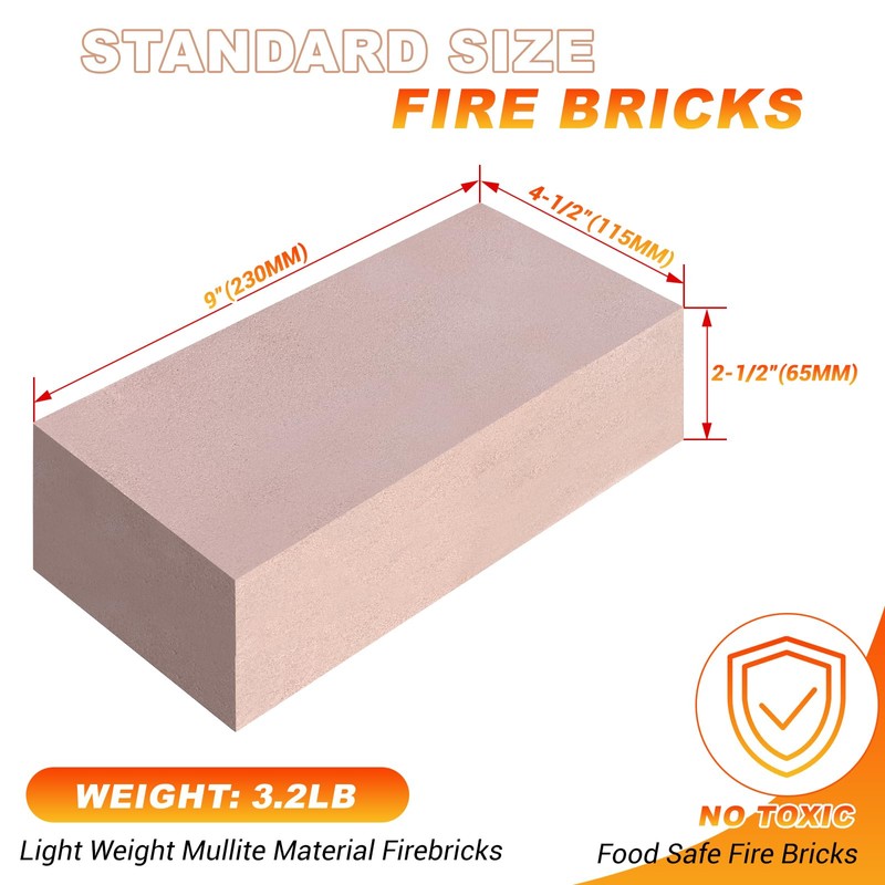 Fire Bricks, Woodstove Firebricks, High Temperature Resistant Clay Firebricks for
