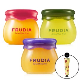 Hurdia [후르디아][립밤3종세트]꿀단지 립테라피 고보습 립밤(각질제거+컬러+진정)(+백년초 핸드크림 증정) [Frudia][Lip Balm 3-Piece Set] Honey Jar Lip Therapy High Moisture Lip Balm (Exfoliating + Color + Soothing) (+ Free Baeknyuncho Hand Cream)