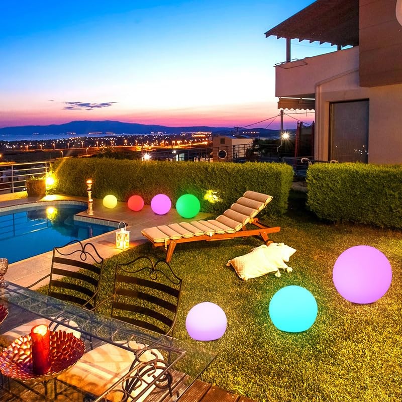 COPU LED Night Light Ball Globe Lamp with Remote 8