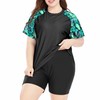 Davena Plus Size Rash Guard for Women 2 Piece Big