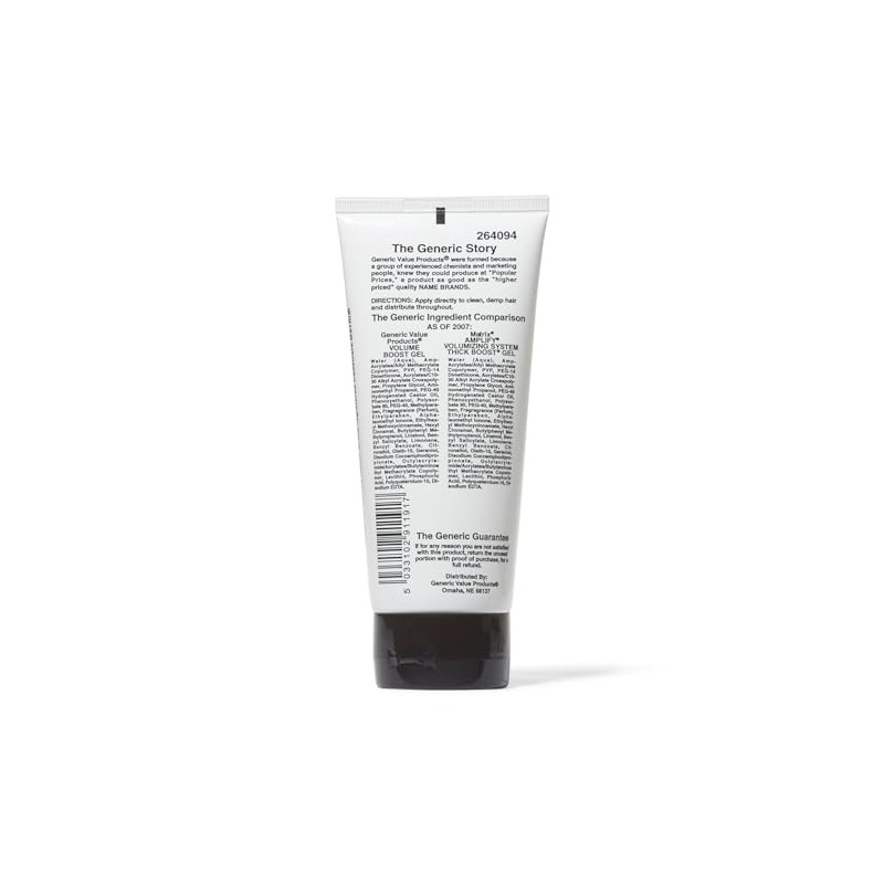 Generic Value Products Volume Boost Gel, Workable Hold, Alcohol Free,