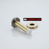 Brushed Gold Stainless Steel Door Stopper with White Tip –
