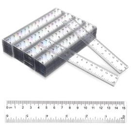 150 Pcs Ruler 6 Inch with Inches and Centimeters Mini Clear Plastic Flexible Straight Rulers Bulk for Classroom Small 6 Inch Ruler for Students First Day Back to School Supplies Gift Office