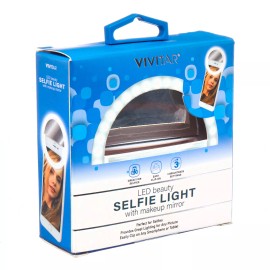 Vivitar LED Beauty Selfie Light with Makeup Mirror NEW