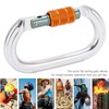 Locking Carabiner Clip Aluminum Alloy Oval Locking Heavy Duty Carabiner