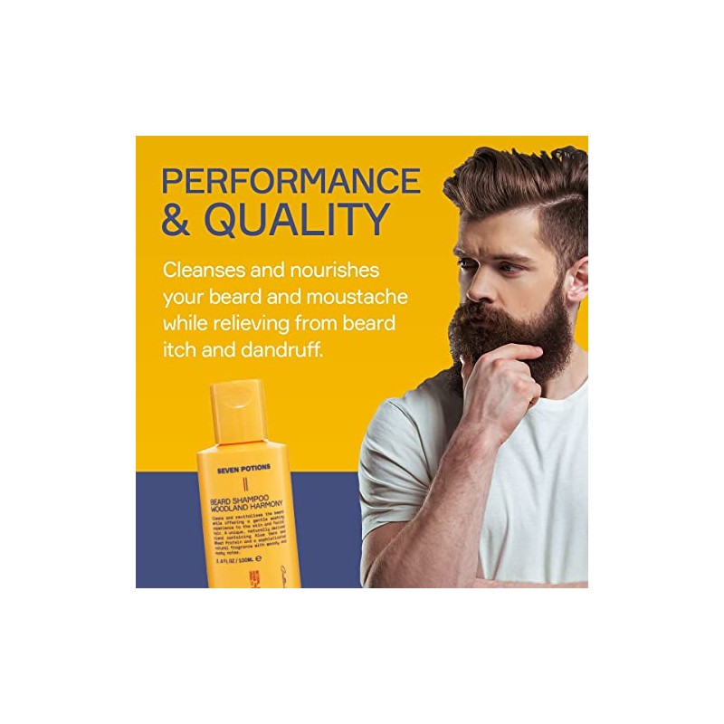 Seven Potions Beard Shampoo for Men 3.38 fl oz. Make