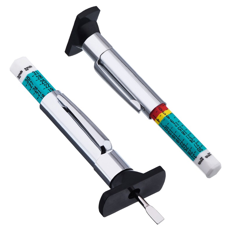 Xuhal 20 Packs Tyre Tread Depth Gauge Color Coded Tire
