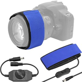 Tydeux 400mm DC Lens Warmer - Lens Dew Heater Strip Stepless Temperature Regulator Condensation Prevention for Telescopes Camera DSLR Lens Telescope Eyepieces Less Than 5 inch (125mm) in Diameter