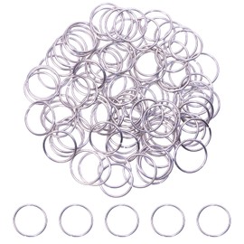 Shapenty Stainless Steel Open Jump Rings Connector Split Rings for Keychain Necklace Bracelet Earring Pendant Jewelry Finding Making Charm Crafting, 100PCS (14mm)