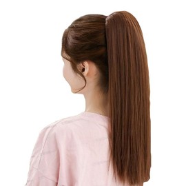 Jocolate Wig, Ponytail, Ribbon Extension, Straight, Medium, Semi-Long, Black, Black Hair, Heat Resistant, Wig, Natural