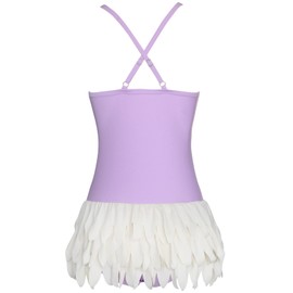 Girls Kids Bathing Suits Polka Dot Simplified/Swan/Florence Daisy Beach Sport 1-Piece Swimsuit(FBA)