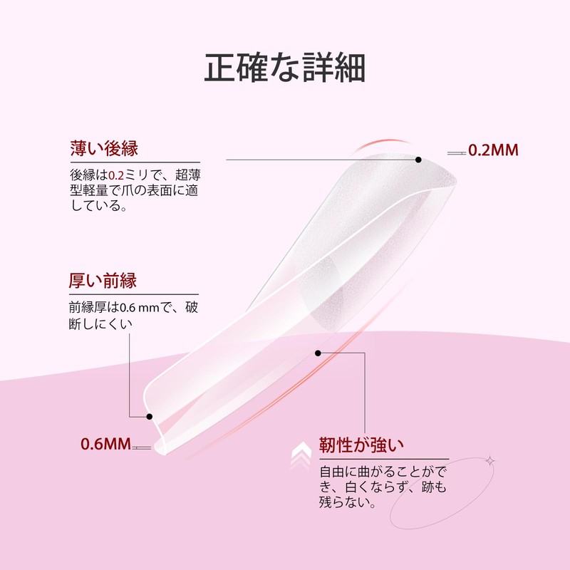Saviland Nail Tips Kit - 240PCS Medium Coffin Shape Nail