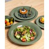 AmorArc Ceramic Dinnerware Sets, Handmade Stoneware Reactive Glaze Plates and