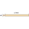 New Super Stone Round Rod, φ0.1 x 2.0 inches (3.0 x 50 mm) NSED3A