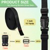CooBigo 1" Buckles Straps Set:6 Pack Quick Release Buckles+10 Yard