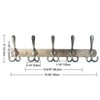 Dseap Wall Mounted Coat Rack - 5 Tri Hooks, Heavy